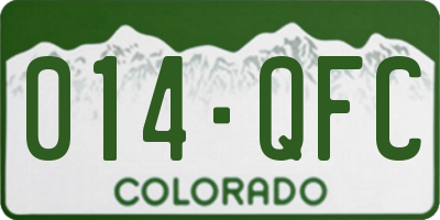 CO license plate 014QFC