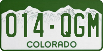 CO license plate 014QGM
