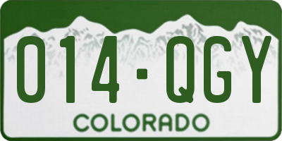 CO license plate 014QGY