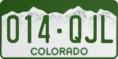 CO license plate 014QJL