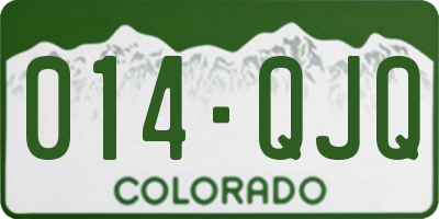 CO license plate 014QJQ