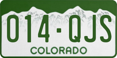CO license plate 014QJS