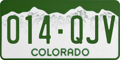 CO license plate 014QJV