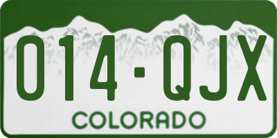 CO license plate 014QJX