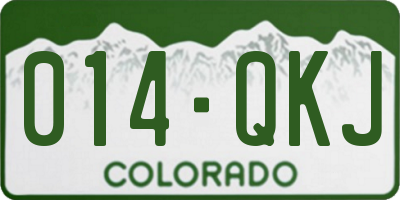 CO license plate 014QKJ