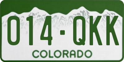 CO license plate 014QKK