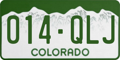 CO license plate 014QLJ