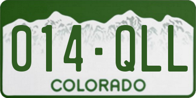 CO license plate 014QLL