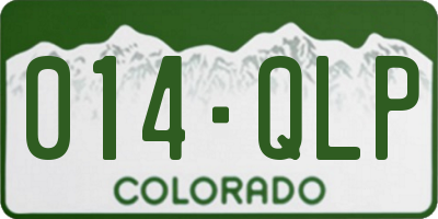 CO license plate 014QLP