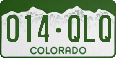 CO license plate 014QLQ