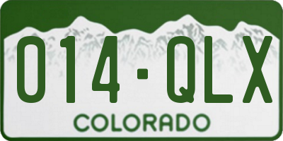 CO license plate 014QLX