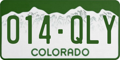 CO license plate 014QLY
