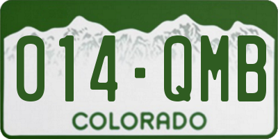 CO license plate 014QMB