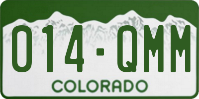 CO license plate 014QMM