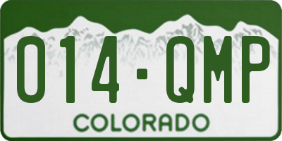 CO license plate 014QMP