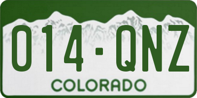 CO license plate 014QNZ