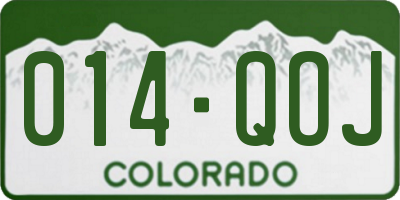 CO license plate 014QOJ