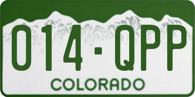 CO license plate 014QPP