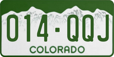 CO license plate 014QQJ