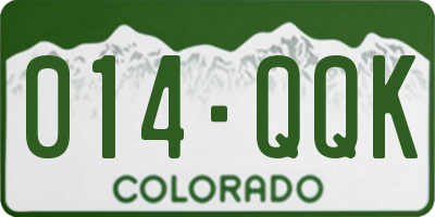 CO license plate 014QQK