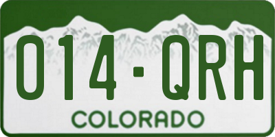 CO license plate 014QRH