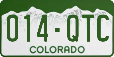 CO license plate 014QTC