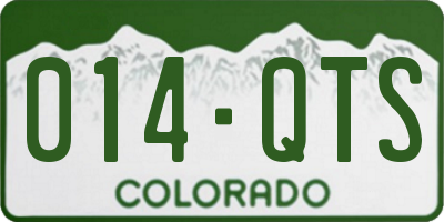 CO license plate 014QTS