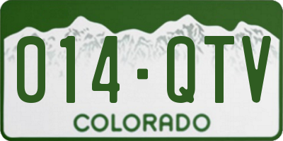 CO license plate 014QTV