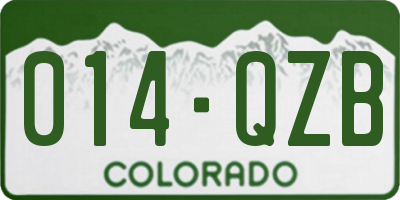 CO license plate 014QZB