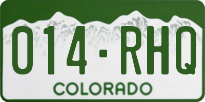 CO license plate 014RHQ