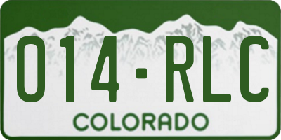 CO license plate 014RLC