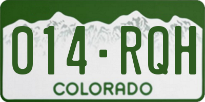 CO license plate 014RQH