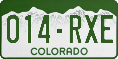 CO license plate 014RXE