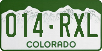CO license plate 014RXL