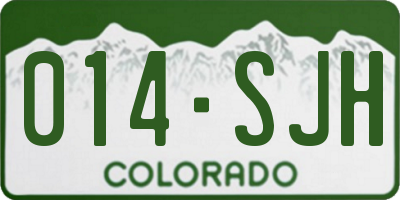 CO license plate 014SJH