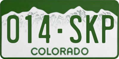 CO license plate 014SKP