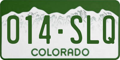 CO license plate 014SLQ