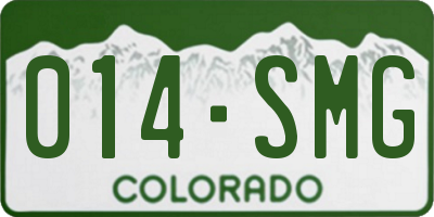 CO license plate 014SMG