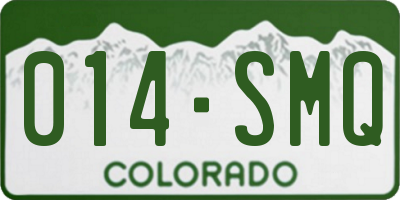 CO license plate 014SMQ