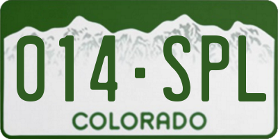 CO license plate 014SPL