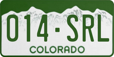 CO license plate 014SRL