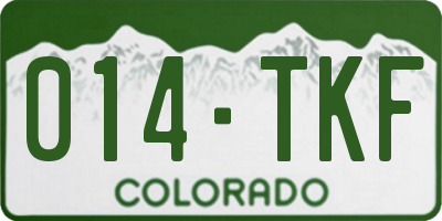 CO license plate 014TKF