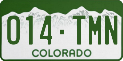 CO license plate 014TMN