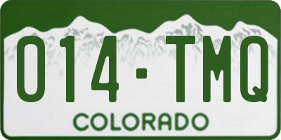 CO license plate 014TMQ