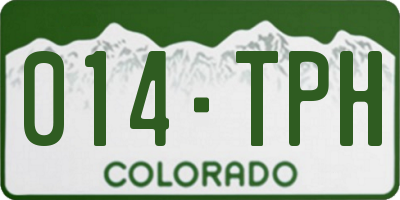 CO license plate 014TPH