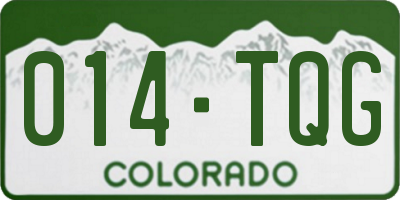 CO license plate 014TQG