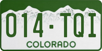 CO license plate 014TQI