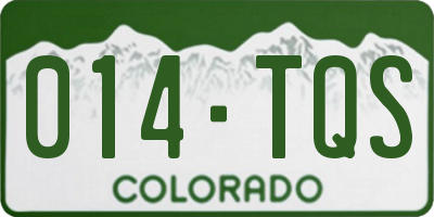 CO license plate 014TQS