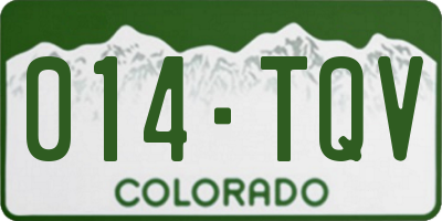 CO license plate 014TQV