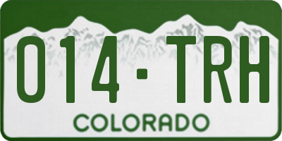 CO license plate 014TRH